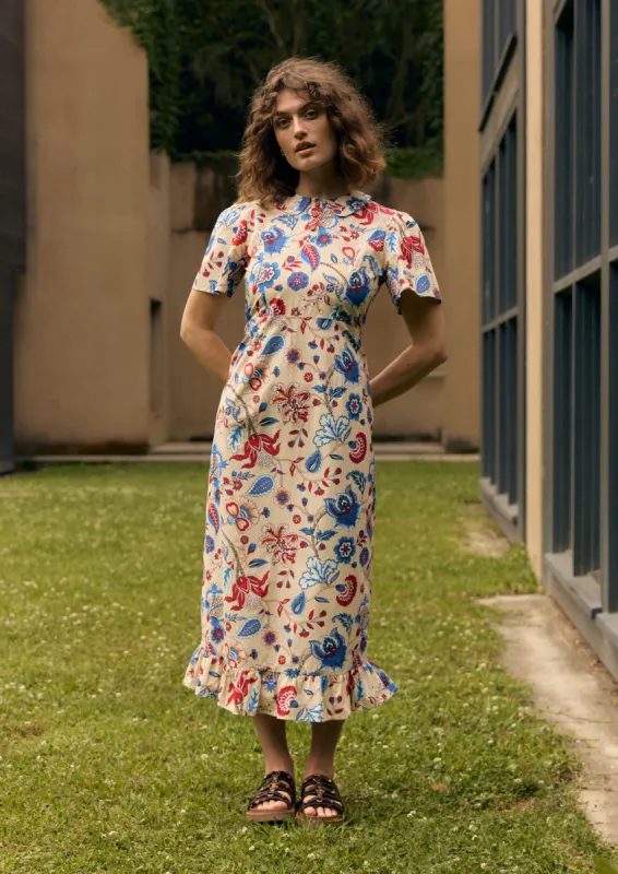 Bonnie Dress, Chestnut Chintz sold by Olivia by Livro