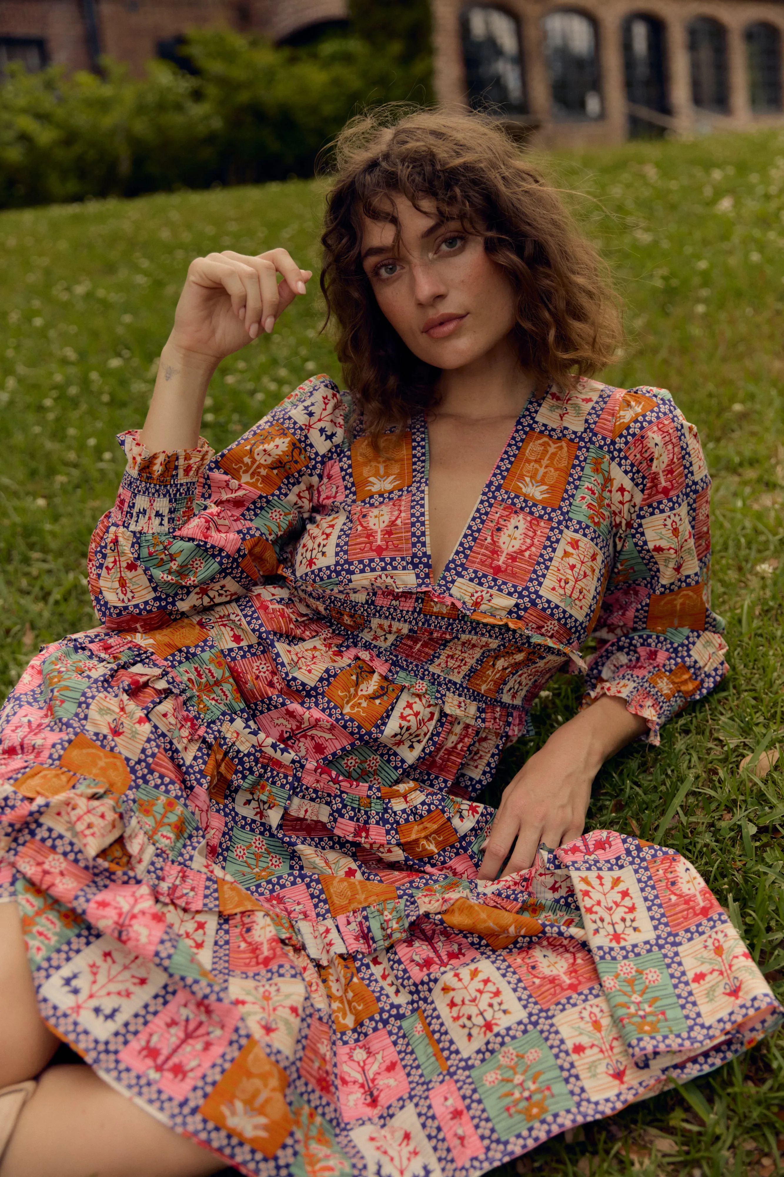 Sloan Dress, Harvest Grid sold by Olivia by Livro product image thumbnail 2