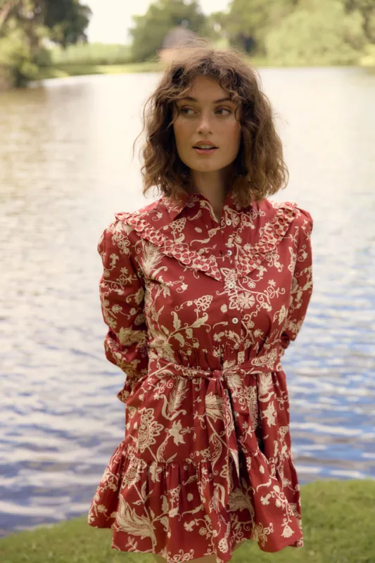 Dale Dress, Rust made by Olivia by Livro