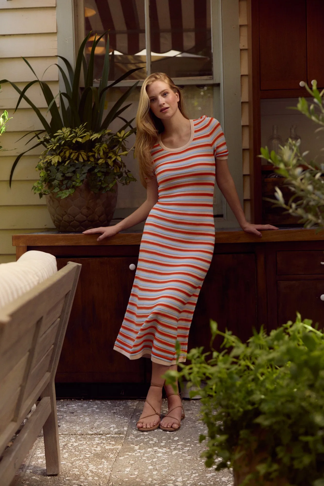 Ava Knit Dress, Capri Stripe sold by Olivia by Livro