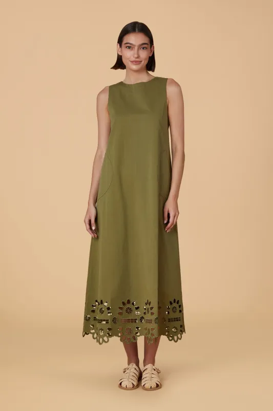 Dani Dress, Olive sold by Olivia by Livro