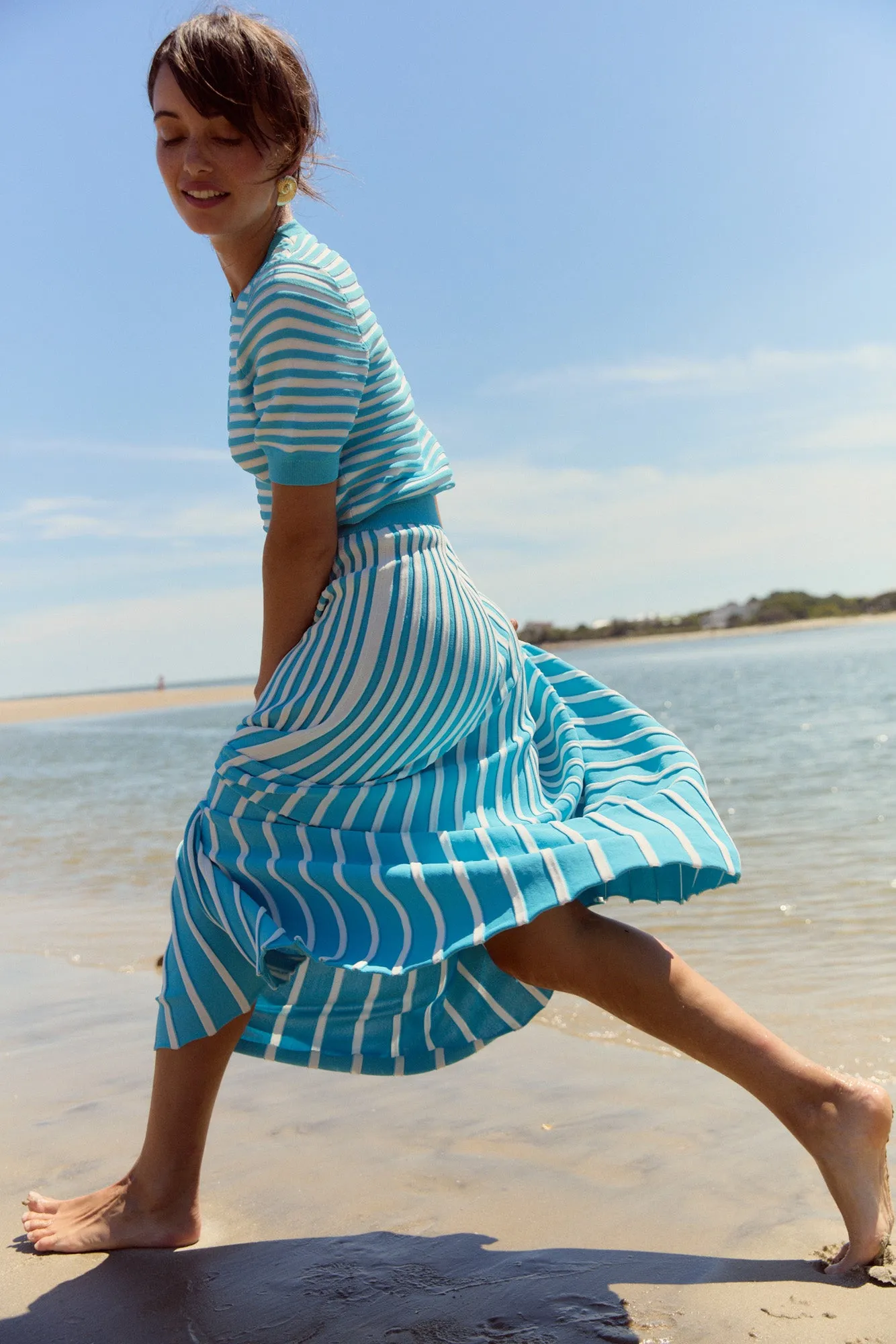 Gerty Skirt, Teal Knit sold by Olivia by Livro product image thumbnail 3