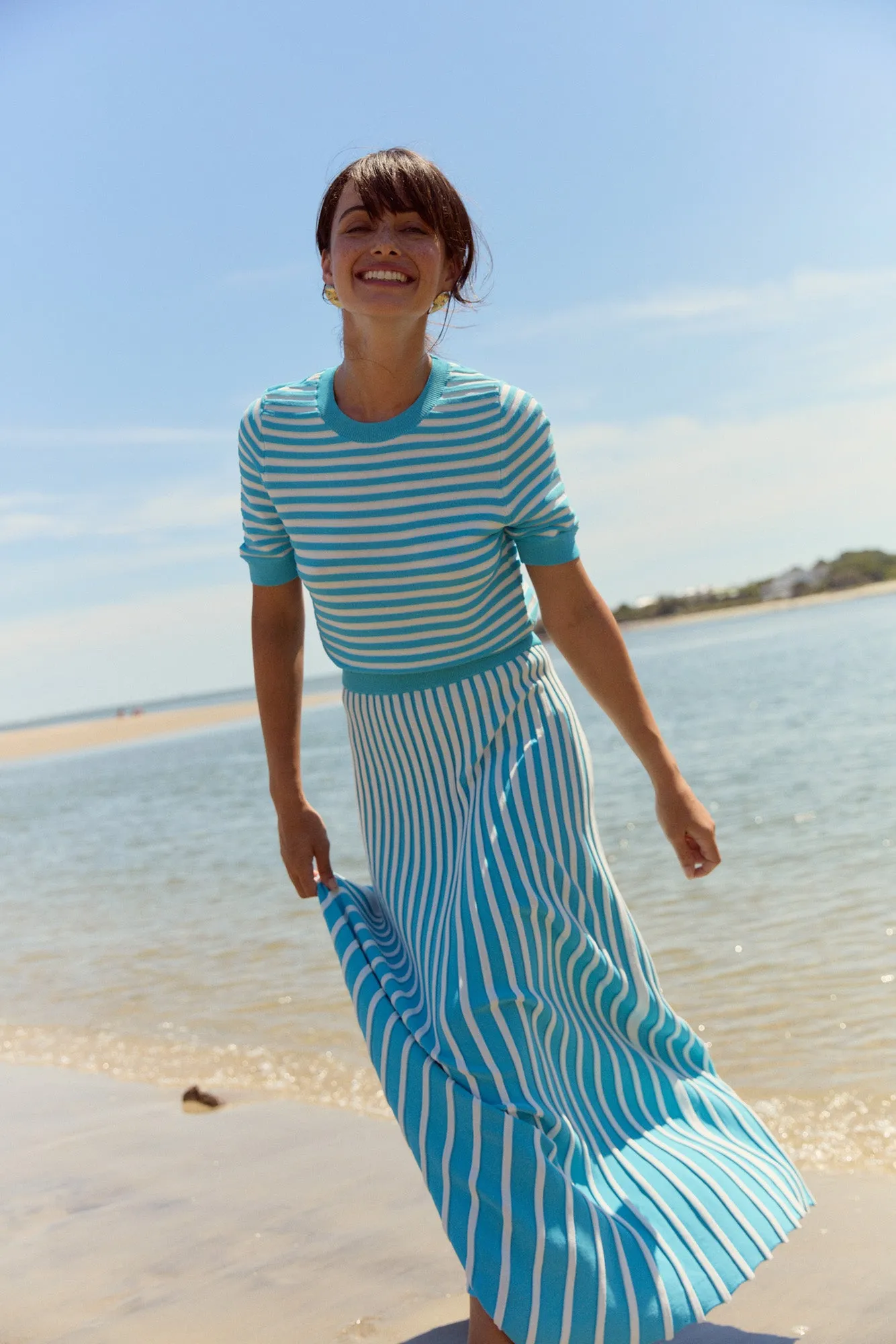 Gerty Skirt, Teal Knit sold by Olivia by Livro product image thumbnail 5