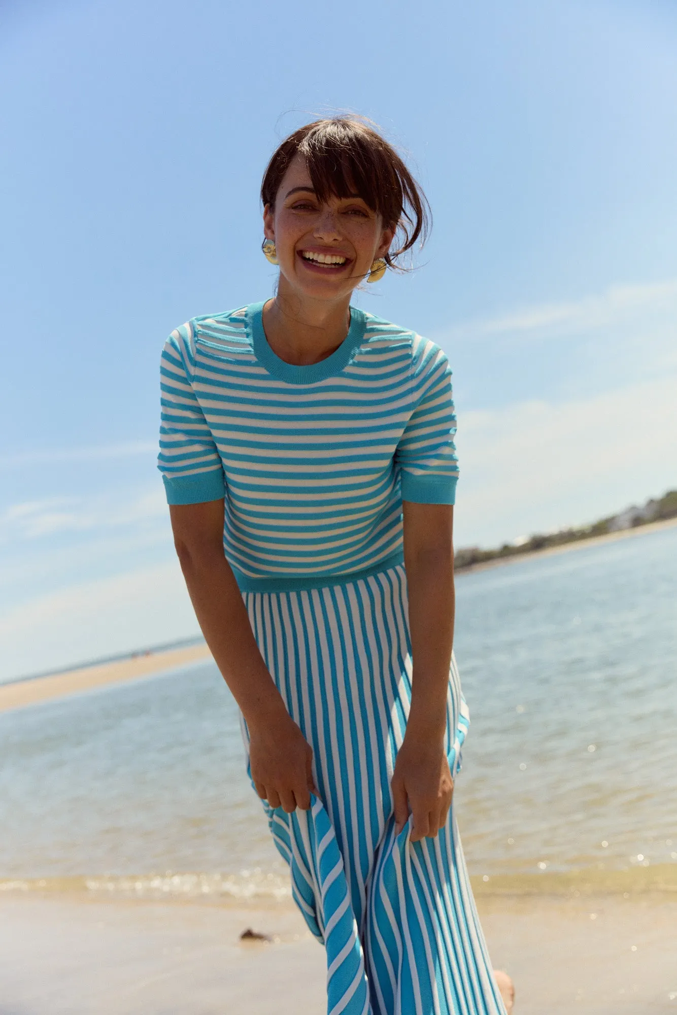 Gerty Skirt, Teal Knit sold by Olivia by Livro