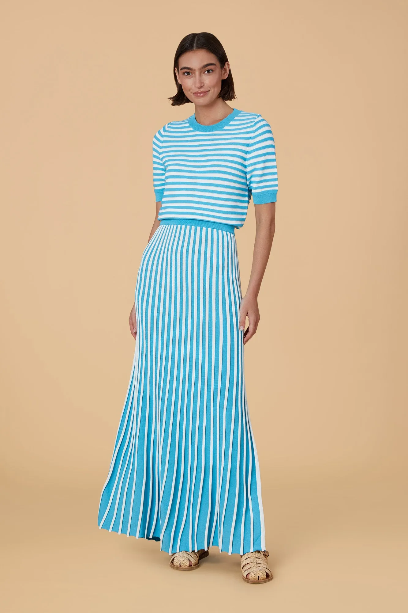 Gerty Skirt, Teal Knit sold by Olivia by Livro product image thumbnail 2