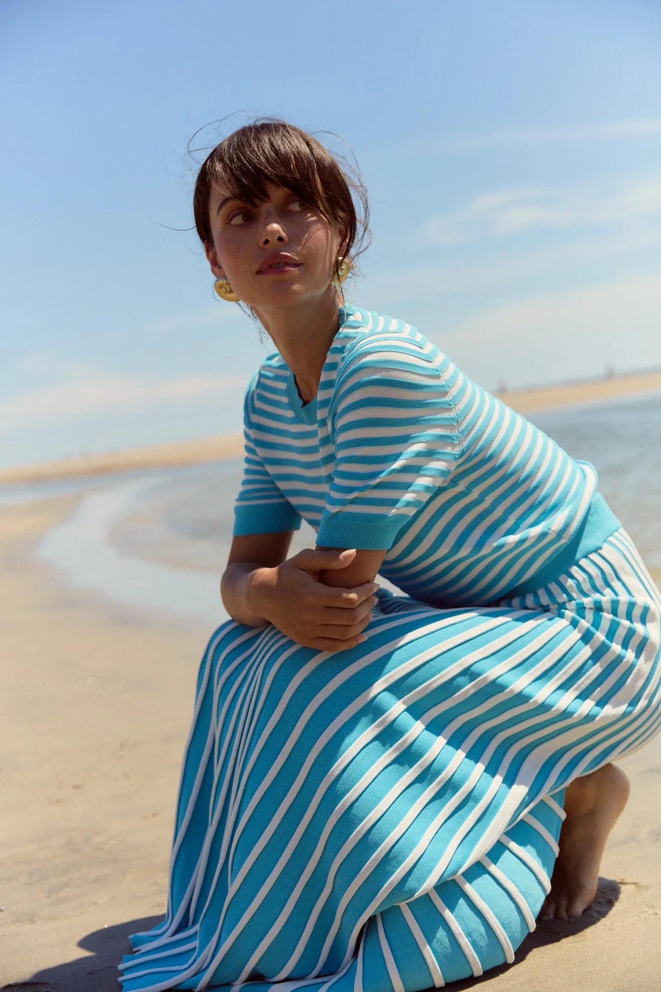 Gerty Skirt, Teal Knit sold by Olivia by Livro product image thumbnail 4