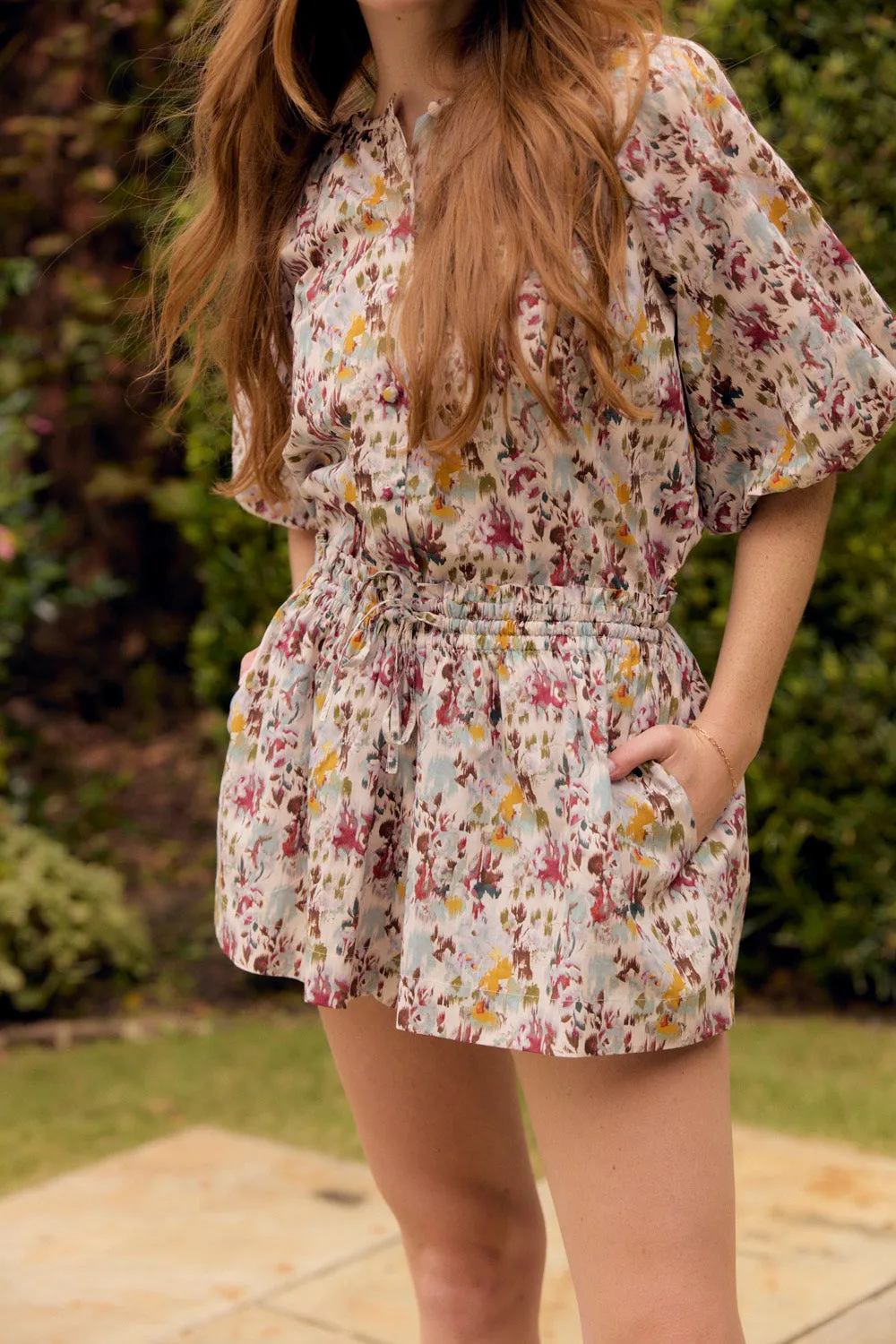 Rowie Shorts, Aqueous Petals sold by Olivia by Livro