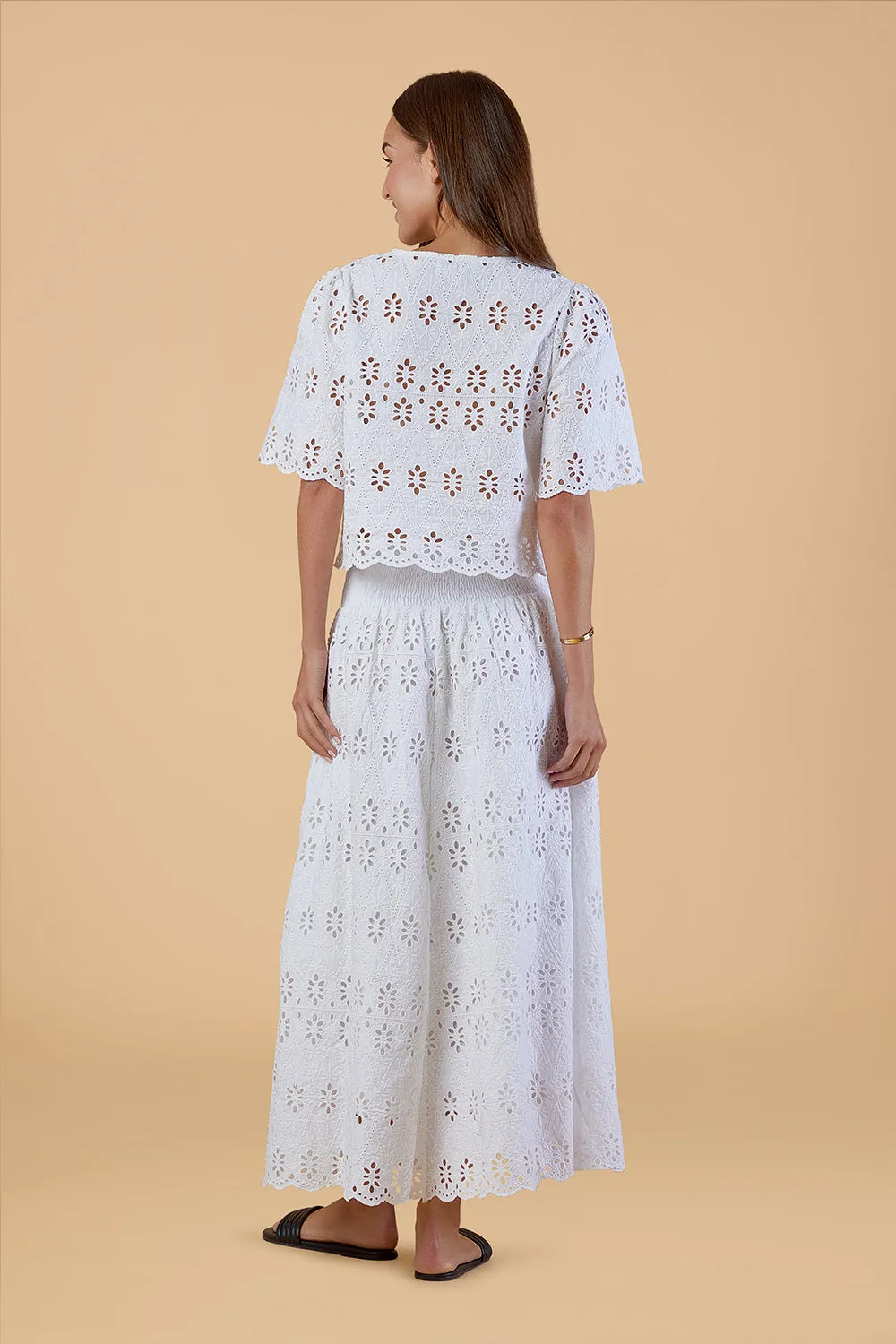 Heidi Top, White Eyelet sold by Olivia by Livro product image thumbnail 3