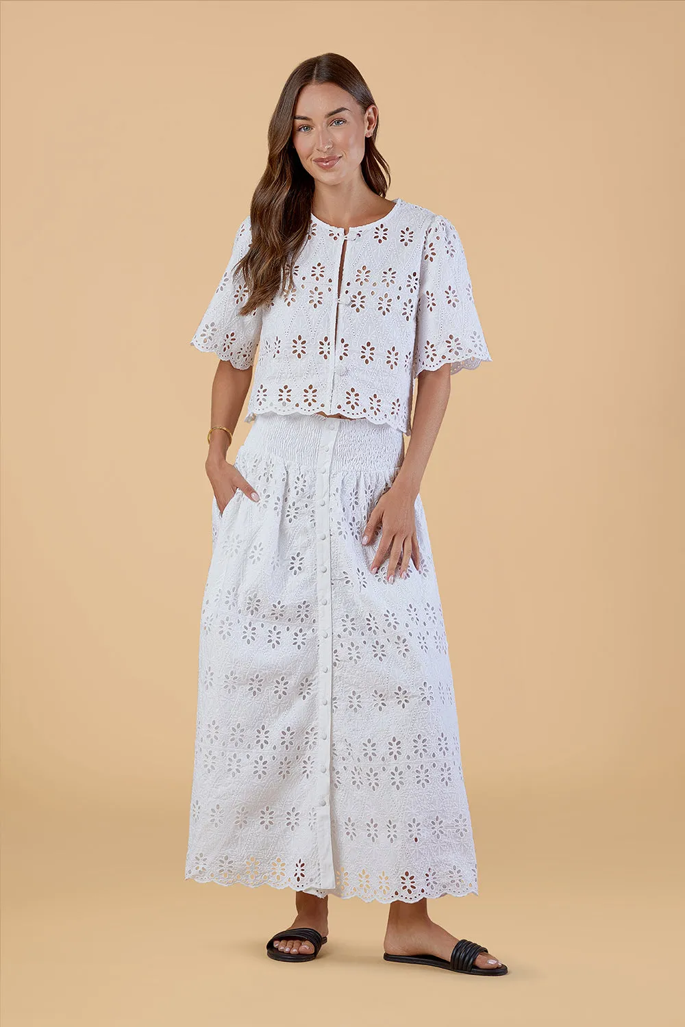 Heidi Top, White Eyelet sold by Olivia by Livro product image thumbnail 4