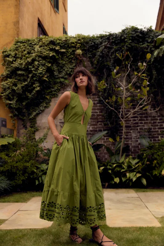 Asha Dress, Moss sold by Olivia by Livro