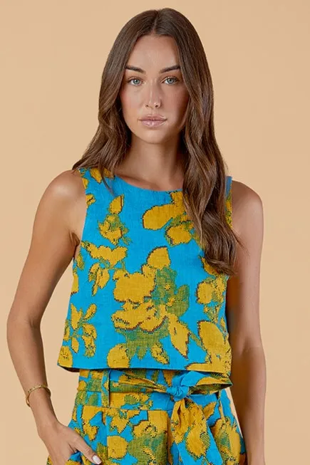 Dani Top, Turq Flora sold by Olivia by Livro product image thumbnail 2