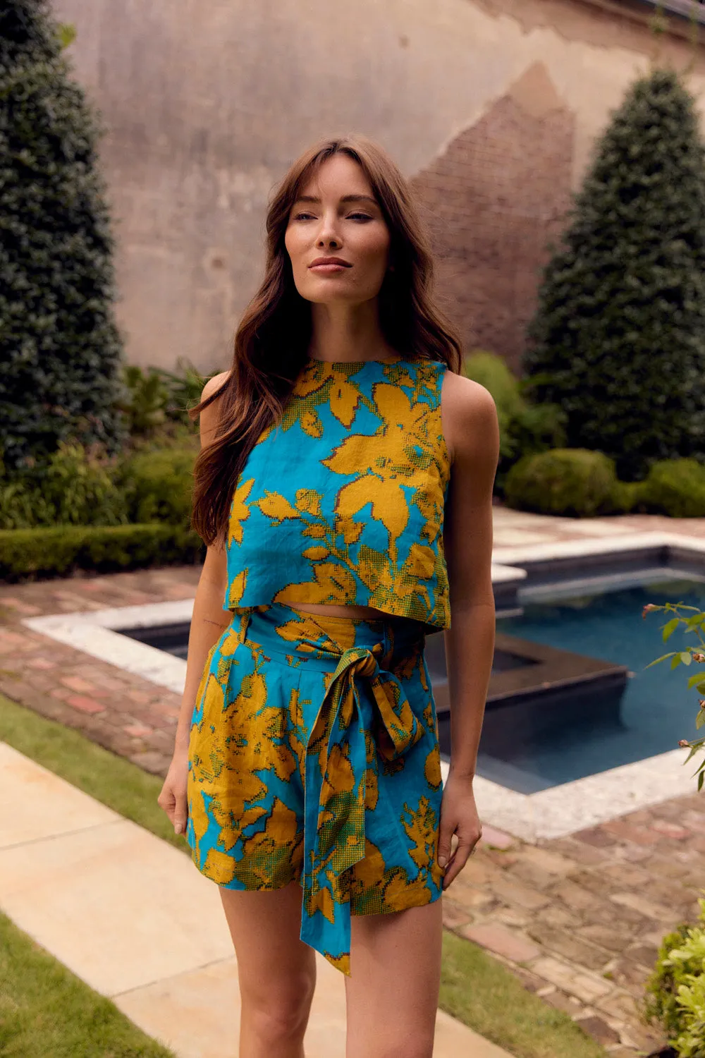 Dani Top, Turq Flora sold by Olivia by Livro product image thumbnail 5