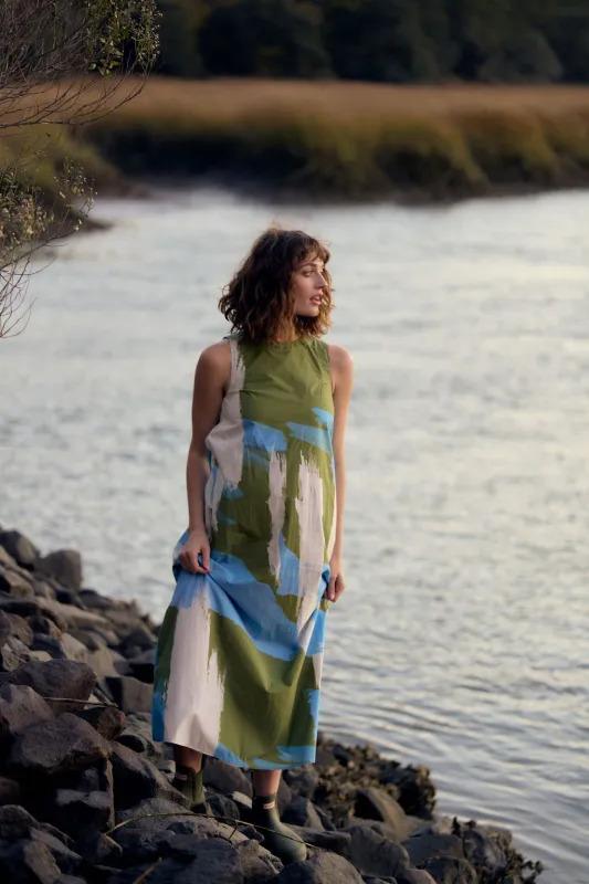 Dani Dress, Brushstroke sold by Olivia by Livro