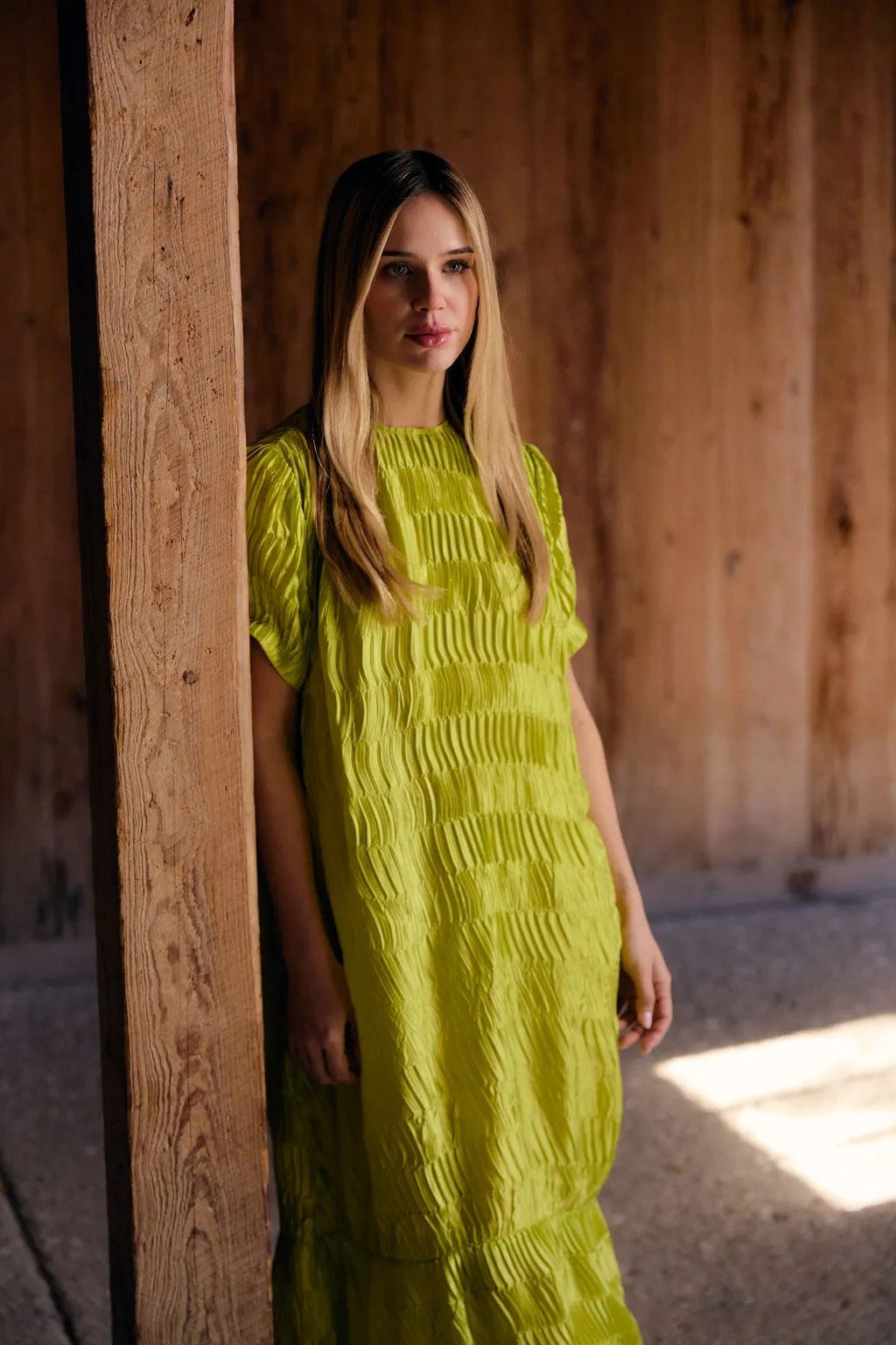 Gwenyth Dress, Apple Green sold by Olivia by Livro