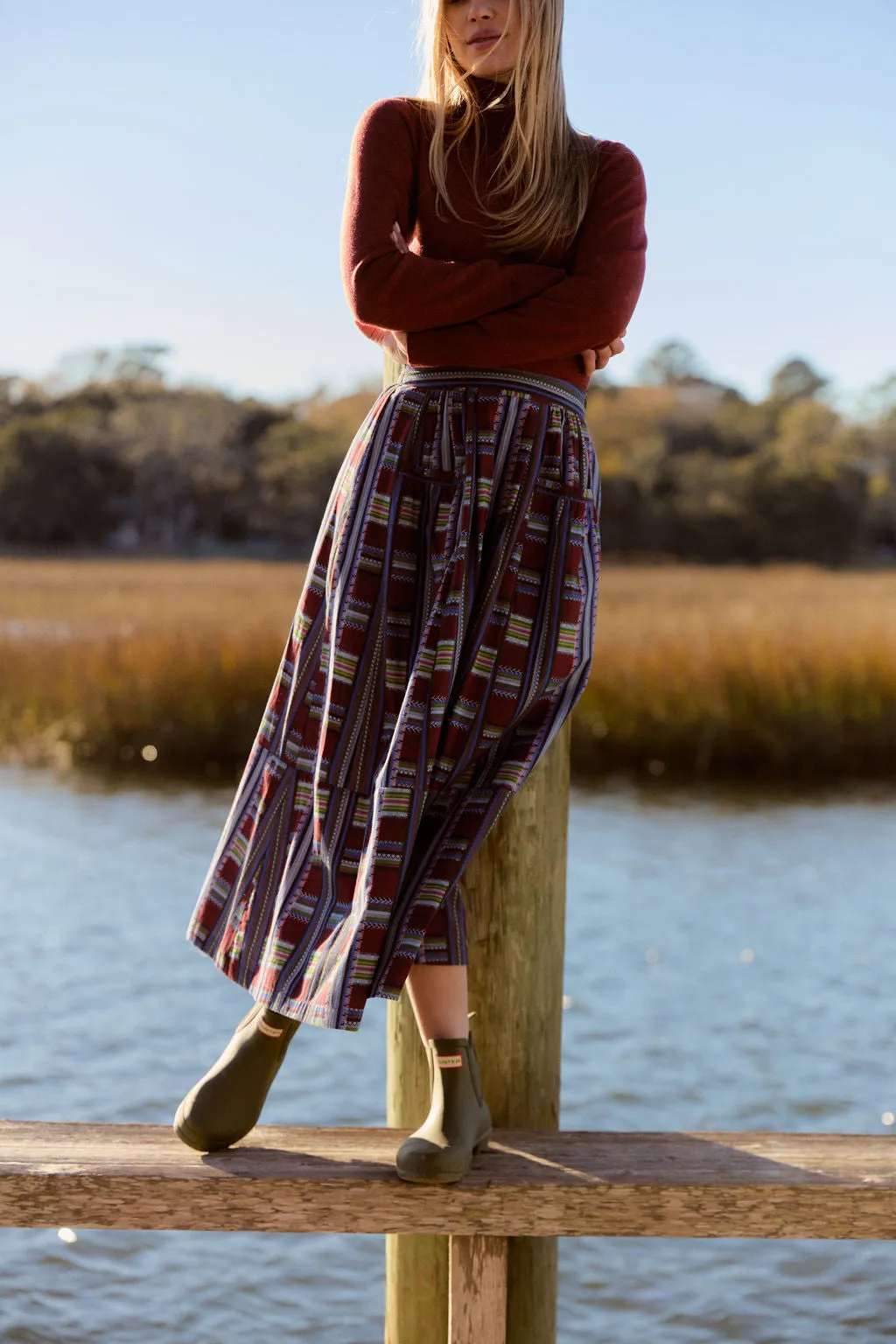 Gabby Skirt, Basketweave sold by Olivia by Livro