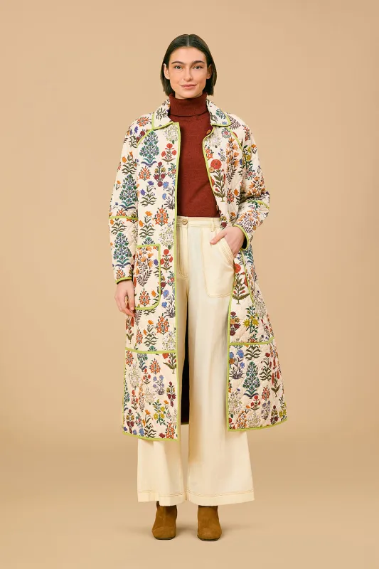 Quilted Coat, Garden of Wales sold by Olivia by Livro