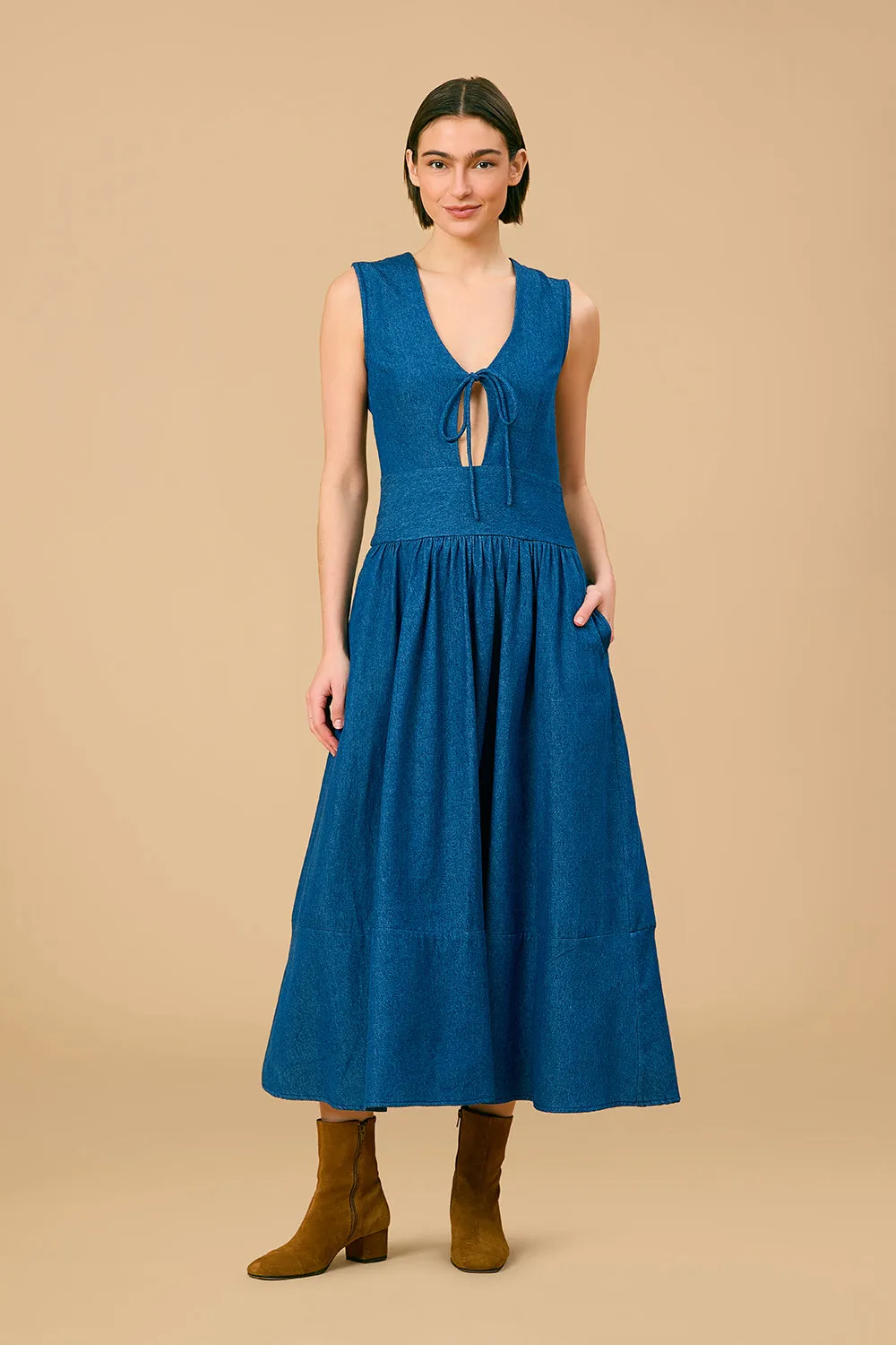 Asha Dress, Denim sold by Olivia by Livro product image thumbnail 2