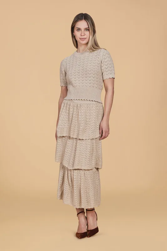 Callie Skirt, Frosted Almond sold by Olivia by Livro