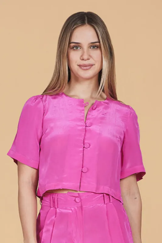 Heidi Top, Dragonfruit made by Olivia by Livro