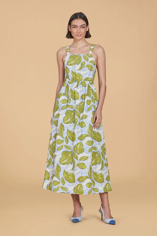Emelia Dress, Zest Leaves sold by Olivia by Livro