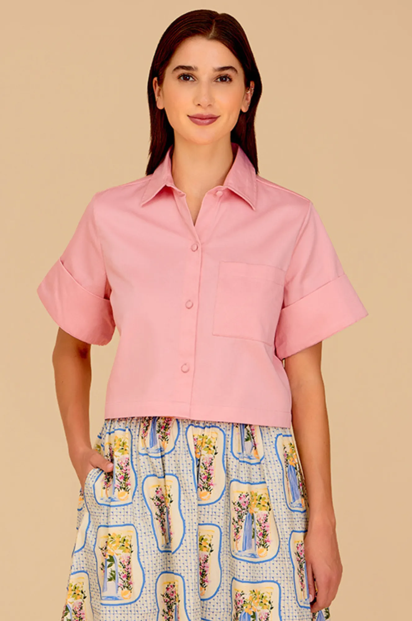 Kyle Shirt, Rosa sold by Olivia by Livro
