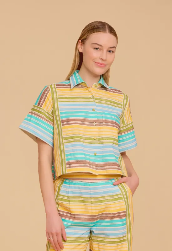 Kyle Shirt, Laurel Stripe made by Olivia by Livro