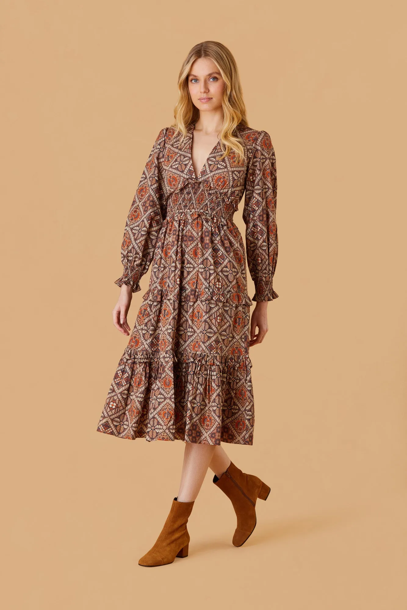 Sloan Dress, Chai Medallion sold by Olivia by Livro product image thumbnail 3