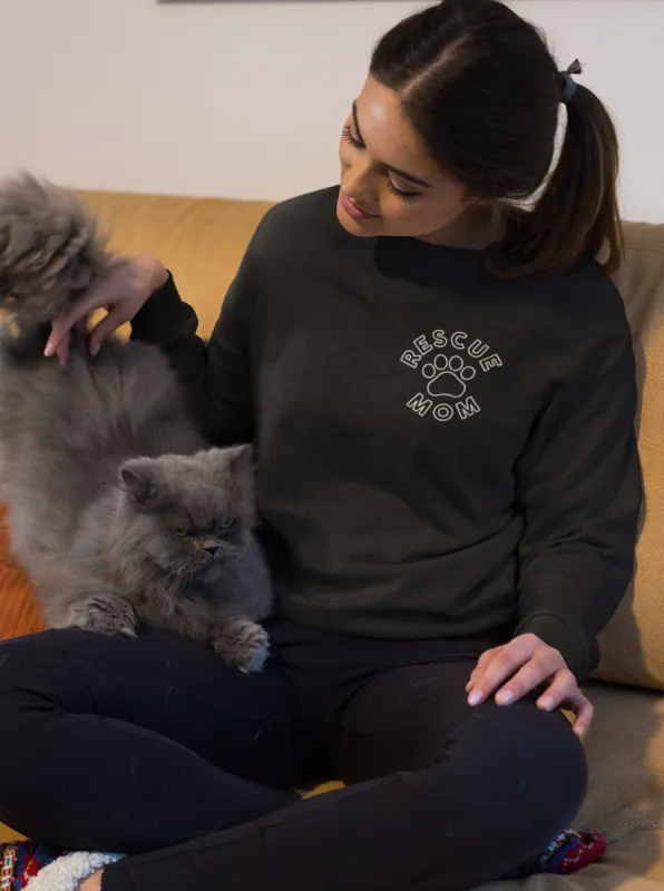 Rescue Mom - Women's Crew Neck Sweatshirt sold by Swaggles