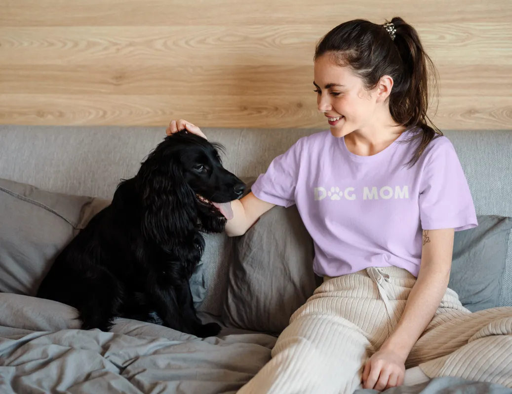 Dog Mom (heat press) - Women's Crew Neck Tee sold by Swaggles