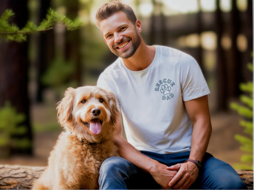 Rescue Dad - Men's Crew Neck Tee sold by Swaggles