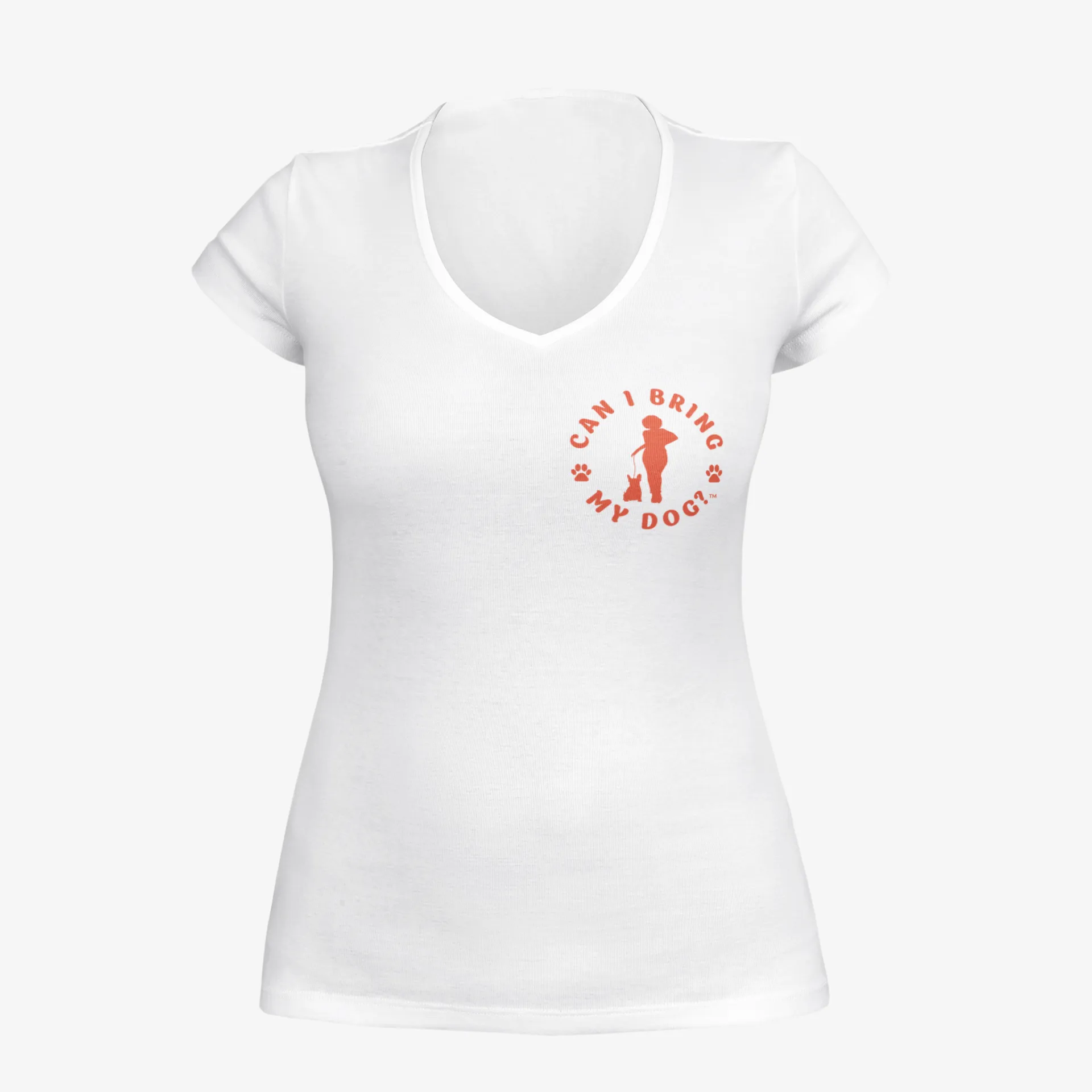 "Can I Bring My Dog?" - Black Woman Standing - Deep V-Neck Tee sold by Swaggles product image thumbnail 5