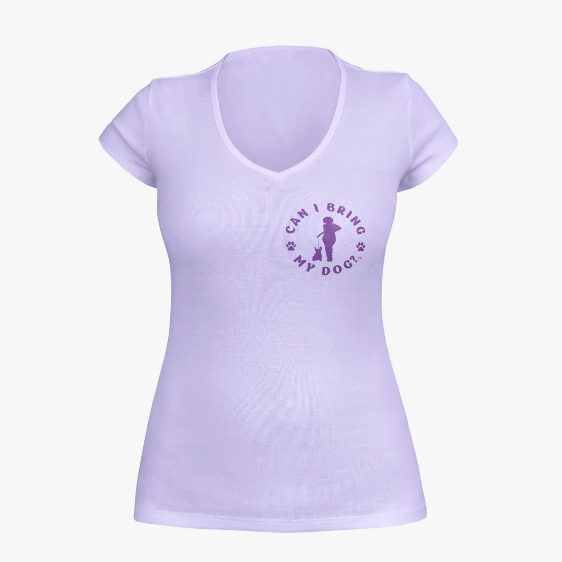 "Can I Bring My Dog?" - Black Woman Standing - Deep V-Neck Tee sold by Swaggles product image thumbnail 2