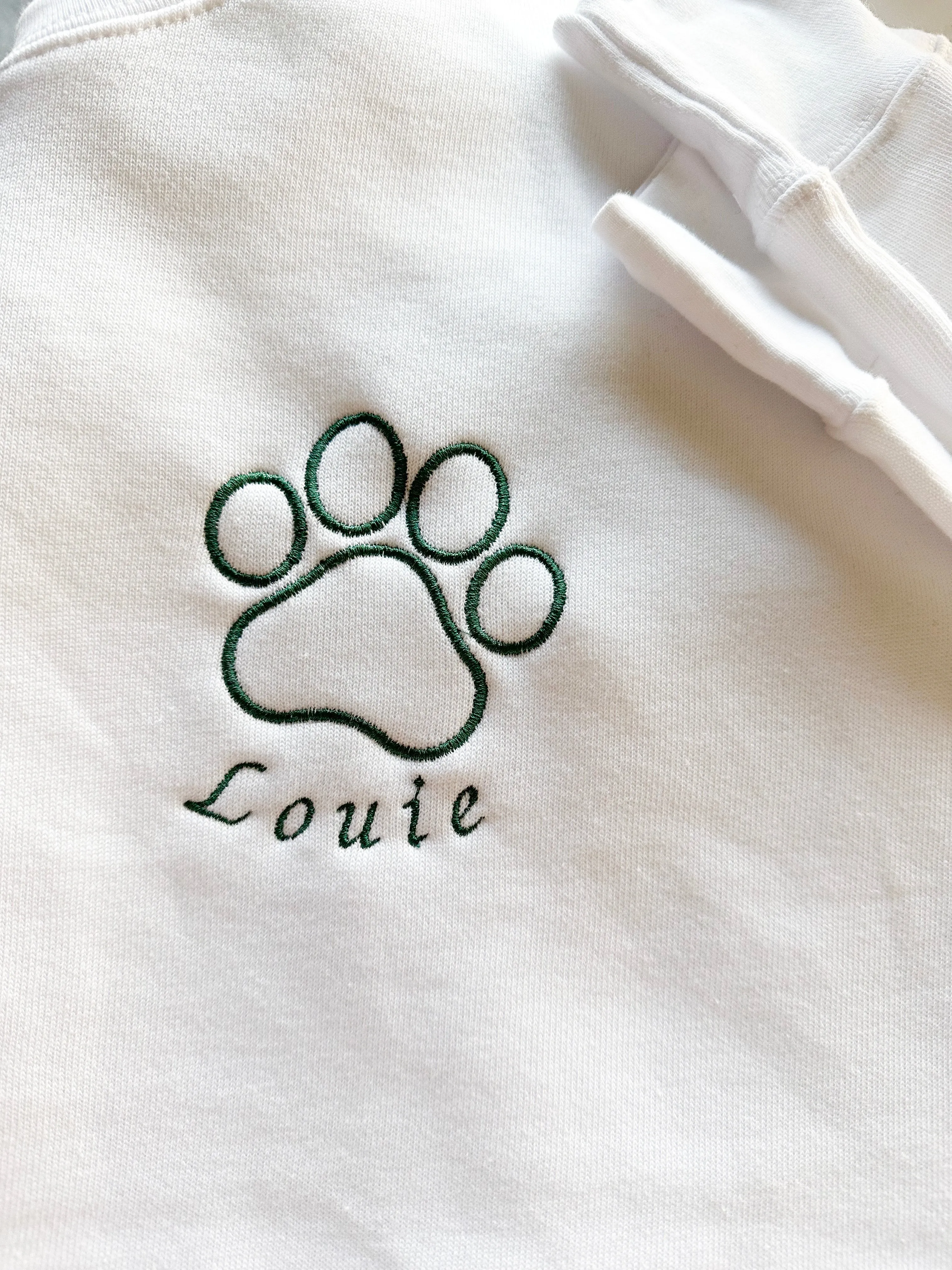 Embroidered Paw + Pet's Name - Men's Crew Neck Sweatshirt sold by Swaggles product image thumbnail 3