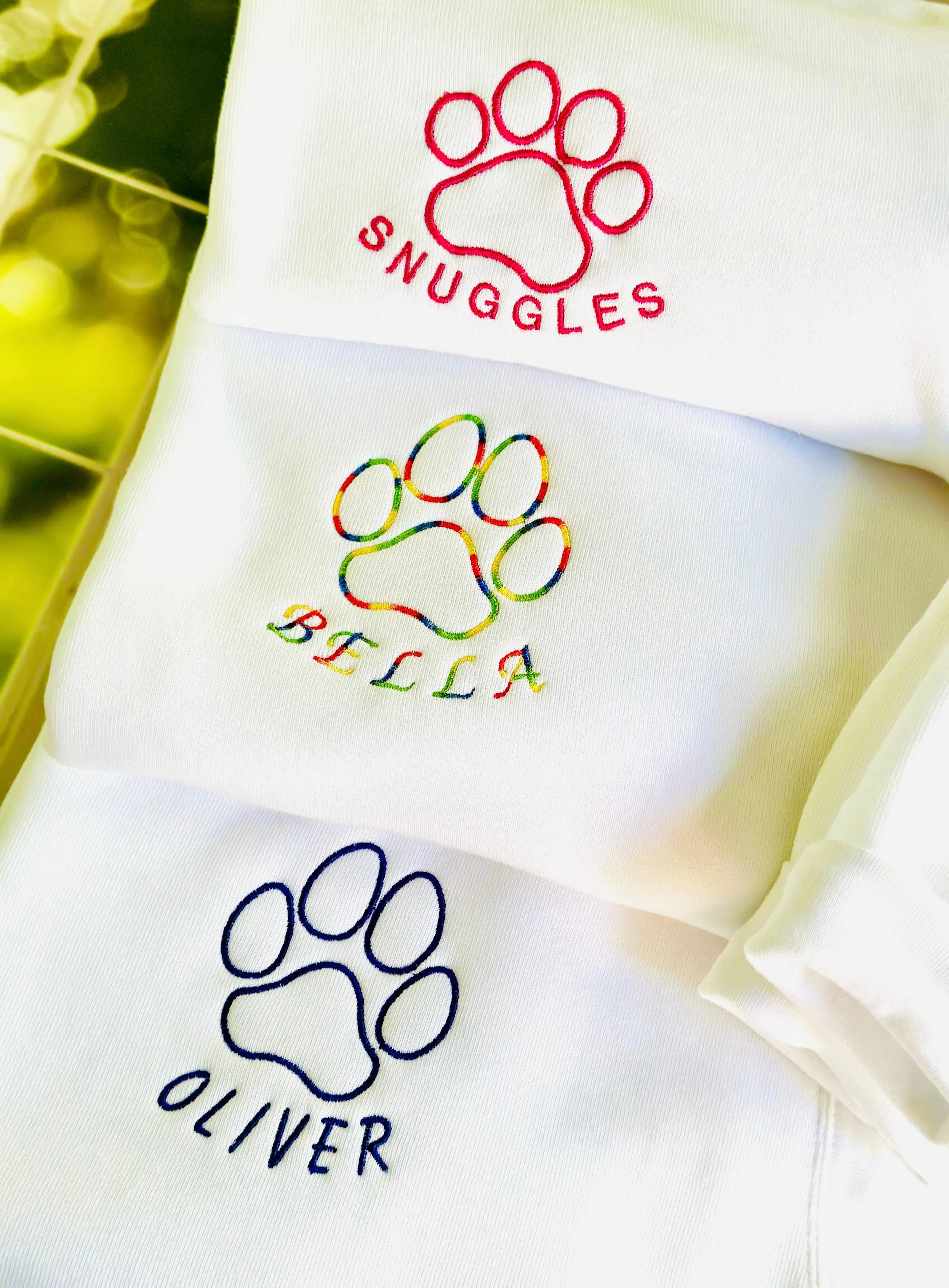 Embroidered Paw + Pet's Name - Men's Crew Neck Sweatshirt sold by Swaggles product image thumbnail 2