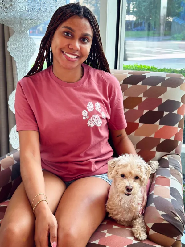 Flower Paw - Women's Crew Neck Tee sold by Swaggles