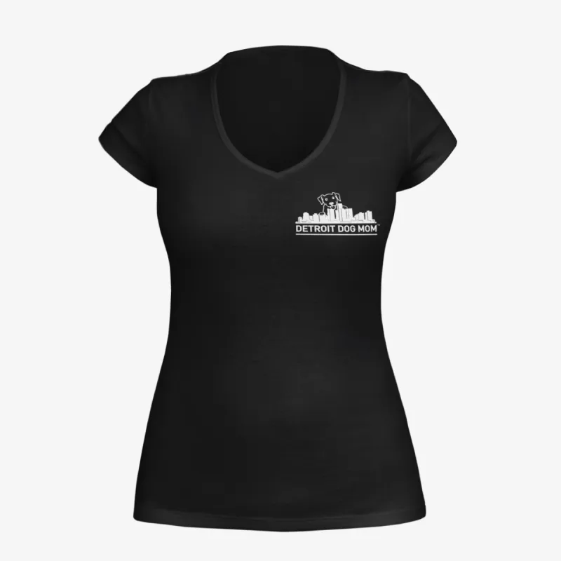 Detroit Skyline - Women's Deep V-Neck sold by Swaggles