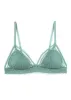 LILY Plus Comfort Triangle Wireless Recycled Lace Bralette Demi Bra sold by UCA Lingerie