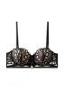 RORA Plus Sexy Black Underwired Lace Balconette Demi Bra sold by UCA Lingerie