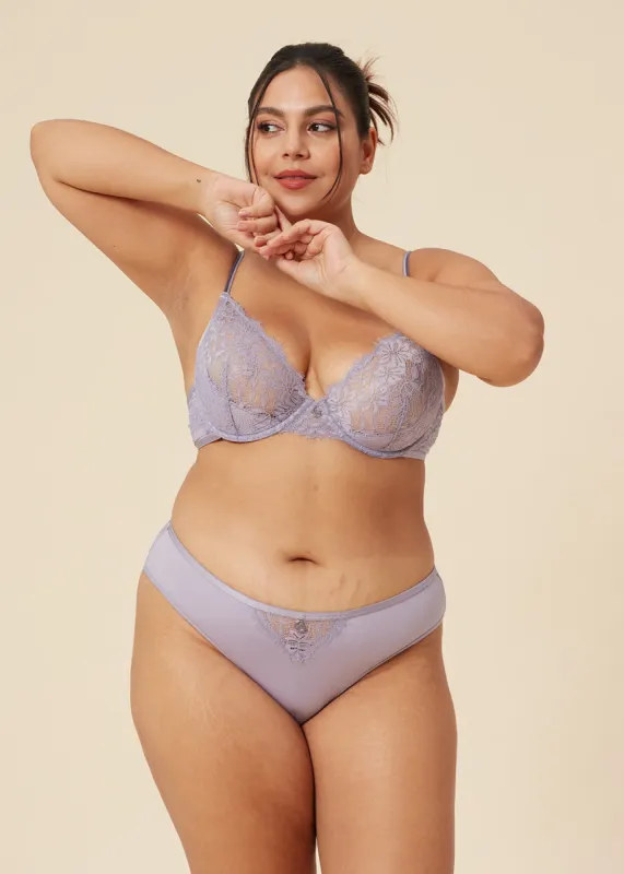 LAREINA Plus Sexy Lace Comfortable Unlined Demi Bra sold by UCA Lingerie