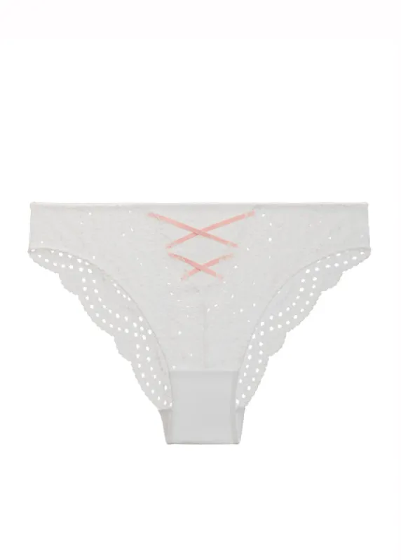 ARIA Plus Seductive White Lace Brief Panties sold by UCA Lingerie