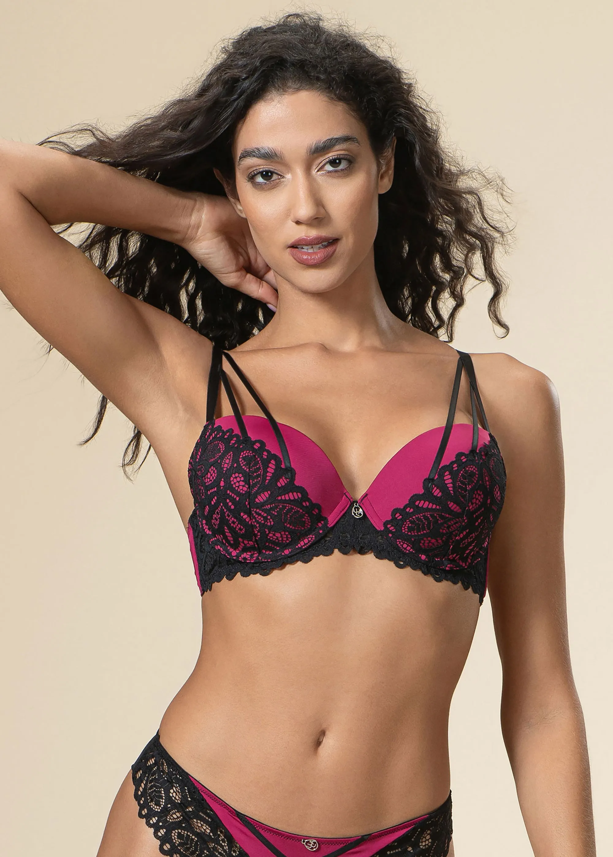 ELOISE Sexy Lace Underwired Demi Bra sold by UCA Lingerie