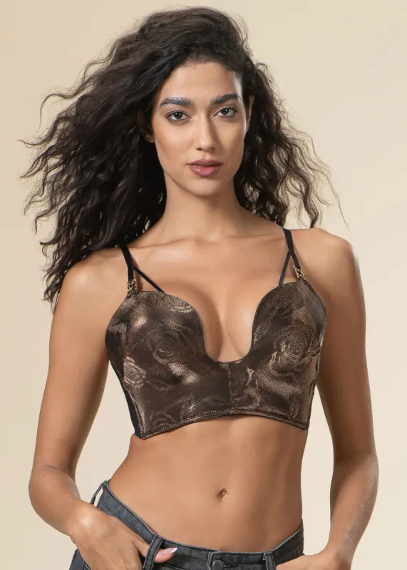 THEA Plunge Push-Up Underwired Corsets Top sold by UCA Lingerie