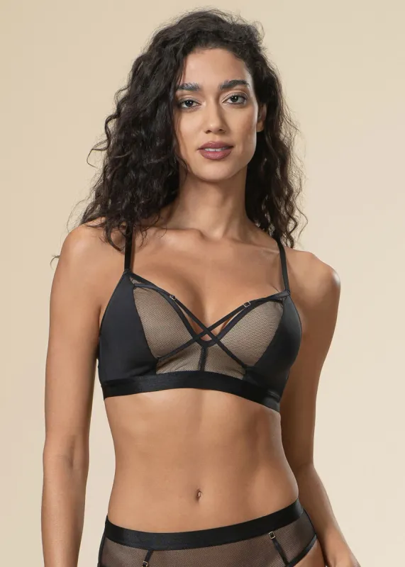 OPHELIA Mesh Plunge Wireless Triangle Bra sold by UCA Lingerie