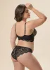 BELLA Plus Black Lace Push-Up Plunge Molded Cup Demi Bra with Removable Padding sold by UCA Lingerie