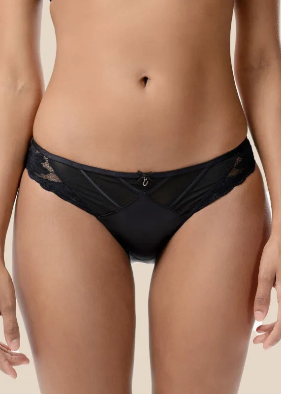 FLORA Seductive Floral Black Lace Brief Panties sold by UCA Lingerie