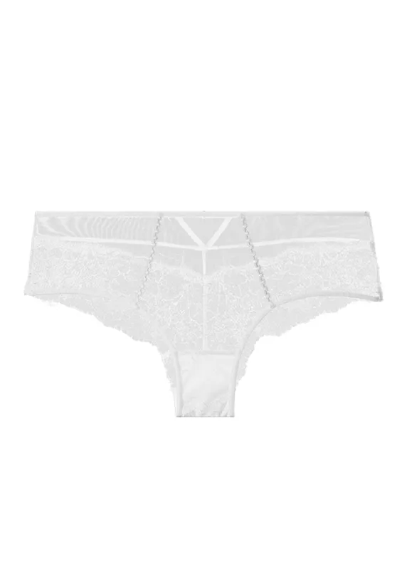 JANET Plus White Lace Boyshort Panties sold by UCA Lingerie