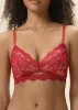 JANET Red Lace Wireless Triangle Molded Cup Bra sold by UCA Lingerie