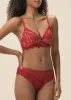 JANET Red Lace Wireless Triangle Molded Cup Bra sold by UCA Lingerie