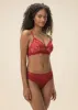 JANET Red Lace Wireless Triangle Molded Cup Bra sold by UCA Lingerie