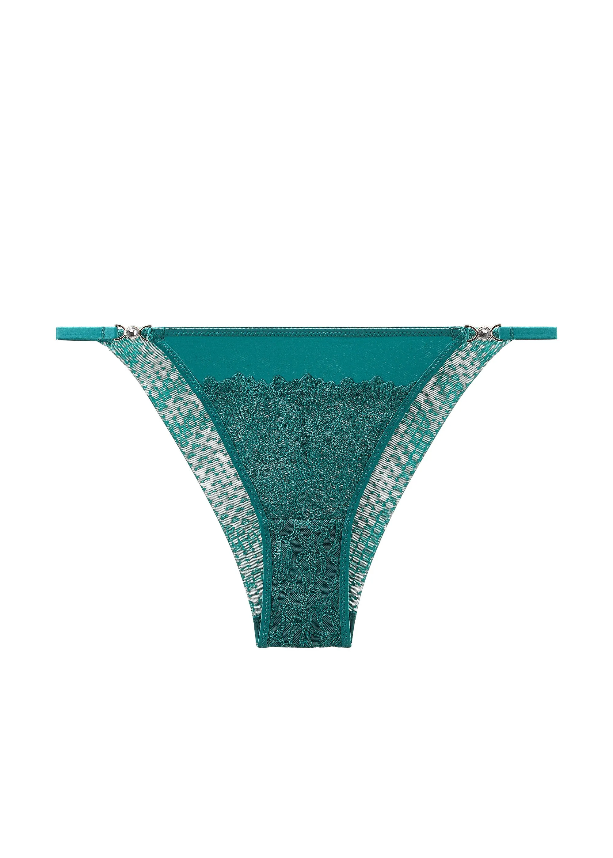 JESSICA Plus Sexy Green Lace Tanga Panties with Diamond Accents sold by UCA Lingerie